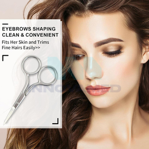 Nouvelle arrivée de ciseaux à sourcils incurvés en acier inoxydable de haute qualité Service OEM/ODM Meilleur prix en gros entièrement personnalisé - Product Image 4