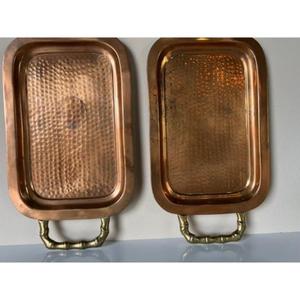 Plateau de service en laiton métallique de la meilleure qualité avec forme et taille personnalisées polies dorées au meilleur prix - Product Image 6