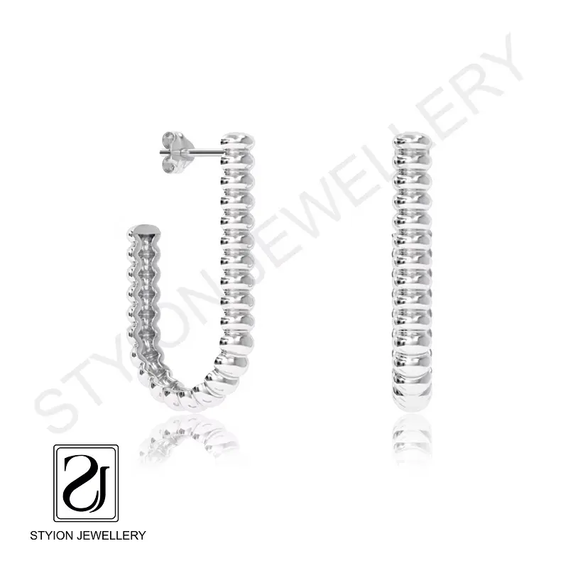 Excellent Quality Unique Collection Wave Hoop Stud Earring for Girls Birthday Party Gifting Purpose from Indian Supplier