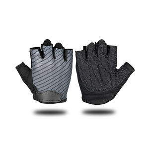 2022 New Arrival Genuine Leather Cowhide <b>Fingerless</b> Fitness Weight Lifting Gym <b>Gloves</b> - Product Image 5