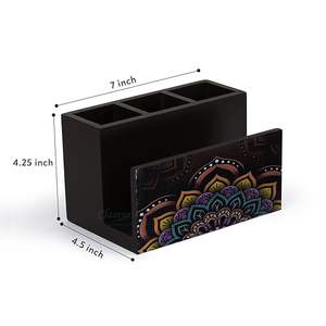 Porta Utensilios de Madera Impreso con Diseño Tradicional, Almacenamiento de Cocina de Bajo Costo, Porta Utensilios de Madera Impreso Ligero - Product Image 4