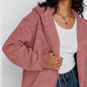 Sudaderas con Cremallera para Mujer Hechas a Medida de Alta Calidad al por Mayor, Sudaderas con Cremallera Casuales de Invierno para Mujer Disponibles en Todas las Tallas - Product Image 4