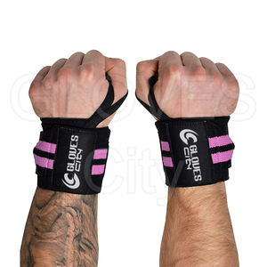 Muñequeras de entrenamiento para gimnasio personalizadas al por mayor, muñequeras de ajuste transpirable para guantes de levantamiento de pesas, muñequeras urbanas - Product Image 5