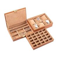 Boîte à bijoux rectangulaire en bois laqué avec miroir de maquillage et lampe, couleur personnalisable, OEM/ODM disponible