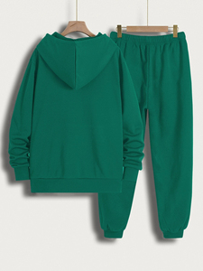 Unisex 100% algodón estampado personalizado Jogging Track Sweat Suit Unisex Hombres Jogger set Pantalones de chándal Chándales Trajes de sudor - Product Image 2