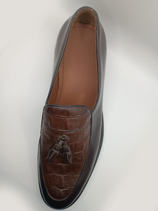 OEM รองเท้าหนังแท้สีน้ำตาลสำหรับผู้ชายโลโก้ตามสั่งสำหรับใส่ในสำนักงานแบบลำลอง - Product Image 5