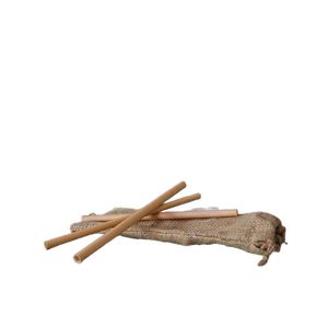 Paille jetable en bambou marron vintage faite à la main taille personnalisée biodégradable écologique pour boissons café camping - Product Image 1