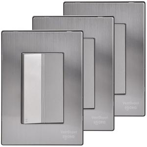 สวิตช์บันได, MXIXE-003, 3 ชิ้น, สวิตช์บันได, 125-250VAC, 10A, 50/60Hz, สีเงิน, สแตนเลส/PC - Product Image 1