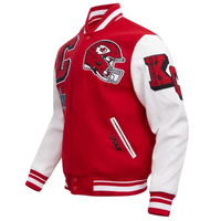Blouson universitaire élégant et sportif, coupe ajustée, respirant, séchage rapide, en polyester/coton, avec col montant, personnalisable en gros (OEM/ODM)