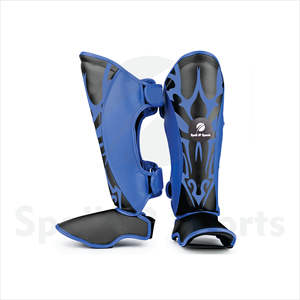 Protège-tibias en cuir les plus vendus pour l'entraînement des adultes, logo personnalisé OEM, Muay Thai, Step, MMA, boxe, protection des tibias, fonction de protection - Product Image 2