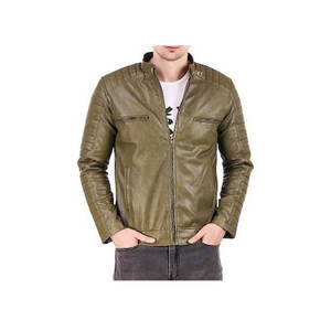Veste en cuir véritable avec logo personnalisé pour homme, broderie chenille - Product Image 2