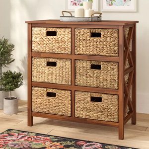 Best Design <b>Set</b> <b>of</b> 6 Water Hyacinth Storage Baskets Handicraft Desk <b>Shelf</b> Table Organizer From Vietnam - Product Image 3