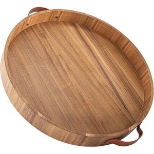 Jop ถาดไม้ทรงกลมสำหรับตกแต่งถาดไม้ทรงกลมขนาดใหญ่ถาดเสิร์ฟทำจากไม้ - Product Image 5