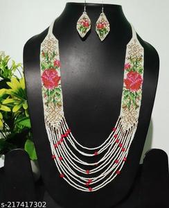 Collar de cuentas de moda para mujer Collar de cuentas de Nigeria Diseños Eventos Accesorios de mujer Collar hecho a mano por Msr Overseas - Product Image 2