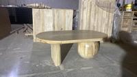Table basse en bois de frêne massif artisanal, design européen moderne, design unique, durable et facile à assembler