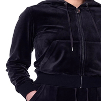 Ensemble de survêtement deux pièces pour femme, en velours d'hiver, avec patchs brodés, style urbain, logo personnalisé, 100% coton, coupe ajustée, couleur unie, pour le jogging