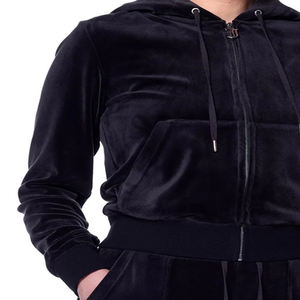 Survêtement en velours 2025 pour femmes Logo personnalisé 100% coton Survêtement de survêtement décontracté Jogging costumes pour dames et filles pour l'hiver - Product Image 3