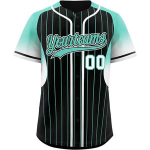 Maillot de baseball anti-humidité boutonné en tissu de maille personnalisé Chemise de softball pour jeunes Sublimation en sergé à séchage rapide USA Fit - Product Image 5
