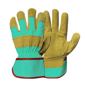 Recién llegado, guante de trabajo de cuero Industrial para construcción, seguridad para camiones, cuero de vaca, jardín dividido, a prueba de fuego para hombres, Guante de cuero - Product Image 2