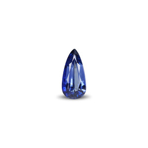 Saphir bleu 3,08 carats, facetté, bleu royal naturel, pierre précieuse non montée, calibrée, taille 10 mm, traitement thermique, hauteur 8 mm - Product Image 1