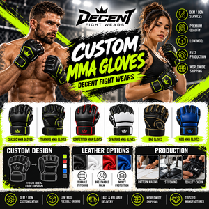 Gants de boxe MMA personnalisés avec logo, en PU, demi-doigts, pour l'entraînement, gants durables avec rembourrage premium et velcro - Product Image 6
