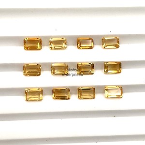 3X5mm <b>Citrine</b> Octagon Cut Loose Gemstones Calibrated Beads for Jewelry Making Supplies Natural <b>Citrine</b> Faceted Stone From India - Product Image 5