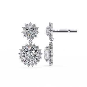 Boucles d'oreilles uniques en or 18 carats avec diamant de laboratoire, boucles d'oreilles de qualité supérieure - Product Image 2