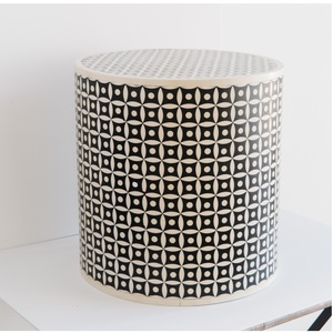 Meubles en incrustation de nacre de haute qualité-Beau tabouret de console en os pour chambre à coucher salon utilisation de la table basse pour les hôtels - Product Image 1