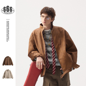 Elegante respetuoso del medio ambiente logotipo frontal a prueba de viento impermeable cuello alto moda calle estilo bombardero chaqueta para hombres y mujeres - Product Image 6