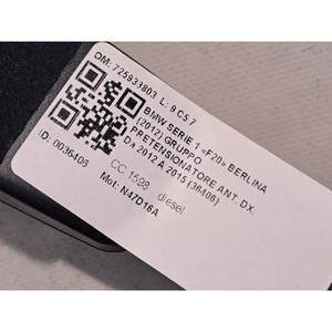 AGGANCIO CINTURA DI SICUREZZA ANT DX BMW Série 1 F20 725933803 N47D16A (11>19) - Product Image 2