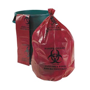 กระเป๋าผ้ากระสอบด้านข้างทำจาก HDPE และ LDPE ถุงขยะสำหรับโรงพยาบาล - Product Image 3