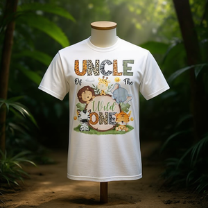 Camiseta de 1er cumpleaños para niño, Tío del Wild One, amante de los safaris - Ropa promocional - Product Image 3