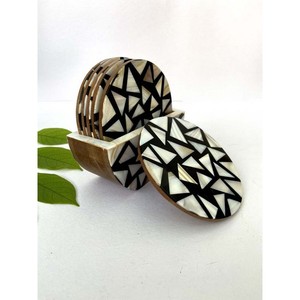 Posavasos de Nácar con Incrustaciones de Hueso Personalizadas y de Colores para el Hogar - Product Image 4