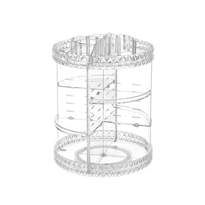 Organisateur cosmétique transparent Myrva 10-20L, conteneur de rangement rotatif pour maquillage, style élégant pour les produits de beauté - Product Image 6