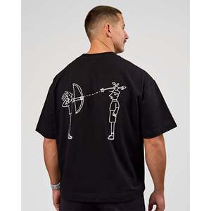 Andrew <span class=keywords><strong>J.</strong></span> T-shirt Steel X LSKD Heavyweight Boxed - Nero 240 GSM in misto cotone e bambù - Product Image 2