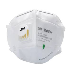 หน้ากากอนามัย 3M 9502+ KN95 แบบใช้แล้วทิ้ง 5 ชั้น ผลิตจากผ้าไม่ถักทอ พร้อมวาล์วช่วยหายใจ ดีไซน์พับแบน - Product Image 2