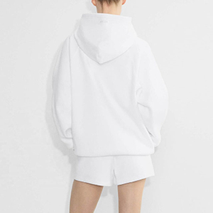 OEM Customize Private Label Gym Shorts Femmes Hoodies Set Short Crop Top Confortable Plain Hoodies Sweatshirts Blank Oversed - Product Image 3