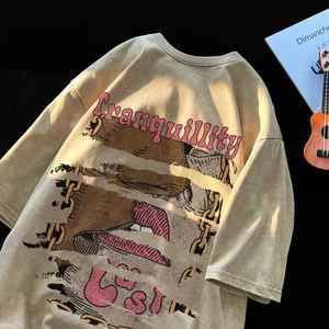 Dtg Print Streetwear Graphic Tees Blank <b>Tshirt</b> Plus Size <b>Men'S</b> Clothing Acid Wash T-Shirt <b>Mens</b> Custom Vintage Oversized T Shirts - Product Image 3