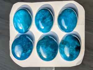 Apatita Azul Natural Rara, Corte Ovalado, Curativa, Elegante y Clásica, Ideal para Joyería Espiritual, Artesanía, Alineación Energética - Product Image 2