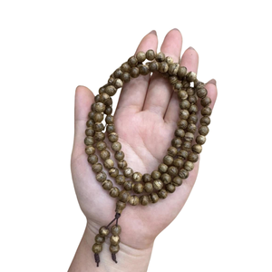 Bracelet en bois d'agarwood naturel noir pur de haute qualité, 108 perles de 6 mm, fabrication supérieure, bois d'agarwood du Vietnam - Product Image 4