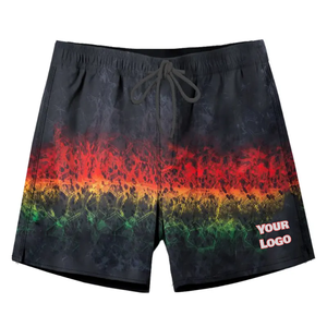 Shorts décontractés tendance pour hommes, motifs imprimés unis, cordon de serrage, longueur genou, style basketball, vêtements de sport en toile, style urbain - Product Image 5