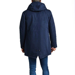 Veste parka en toile pour homme, nouveau style, vente en gros, épaisse, pour l'hiver, coupe-vent, réversible, respirante, avec rembourrage en coton, pour l'extérieur - Product Image 2