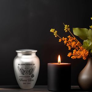 Urne de baseball personnalisée pour cendres humaines souvenir souvenir cadeaux perte d'un être cher urnes pour cendres humaines taille personnalisée argent - Product Image 4