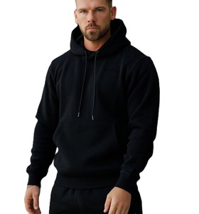Bonne qualité 2025 hommes Logo personnalisé blanc pull à capuche poids lourd couleur unie respirant hommes Out Wear sweats à capuche - Product Image 5