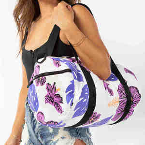 Bolsa de deporte para mujer de gran capacidad personalizada impermeable durante la noche Weekender viaje deporte Fitness Tyvek bolsa de lona - Product Image 5