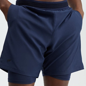 Pantalones cortos de malla de fitness al aire libre de ocio de verano para hombre personalizados tela de poliéster transpirable elástico de cintura media estilo informal fútbol - Product Image 4