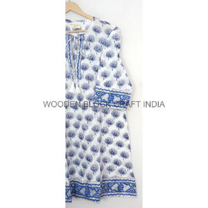 Robe d'été en coton 100% naturel, lavable, à la taille naturelle, faite à la main, traditionnelle, tuniques régulières, personnalisable - Product Image 2