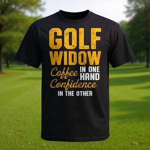 T-shirt Golf Widow : du café dans une main, la confiance dans l'autre - Product Image 3