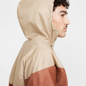 Men's Lightweight Waterproof Nylon Windbreaker <b>Jacket</b> with Stand <b>Collar</b> Zipper Closure Soft Shell Hooded Tracksuit for Spring - Product Image 5