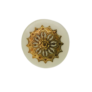 Precio de fábrica Decoración para el hogar Perilla de puerta de cajón de hueso de resina de madera de latón ecológica con característica de nácar - Product Image 2